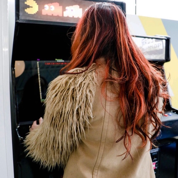 Zara Trafaluc Jacket with Shaggy Sleeves - Picture 3 of 5